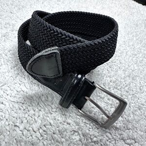 Dockers Men’s Black adjustable Braided Stretchy Woven Fabric Belt, 38